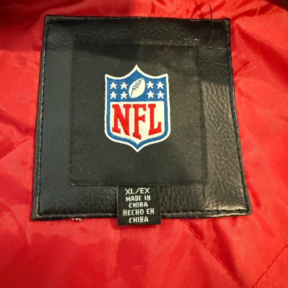 NFL Black and Red Bomber Jacket - Picture 3 of 17